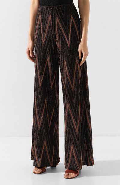 Брюки из смеси хлопка и вискозы M MISSONI коричневого цвета по цене 25450 руб., арт. 2DI00063/2J000W, фото 3 Брюки из смеси хлопка и вискозы M MISSONI, арт. 2DI00063/2J000W, фото 3