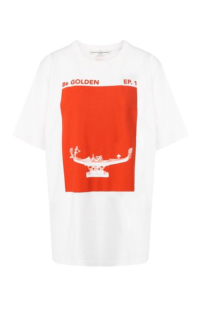 Женская хлопковая футболка GOLDEN GOOSE DELUXE BRAND, арт. G34WP026.F2
