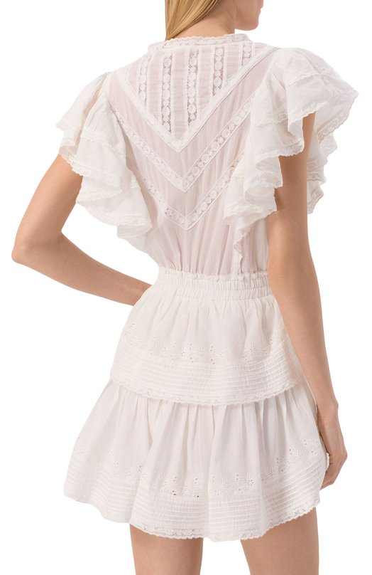Хлопковое платье Love Shack Fancy LD546-412 Белый  LD546-412 Фото 3