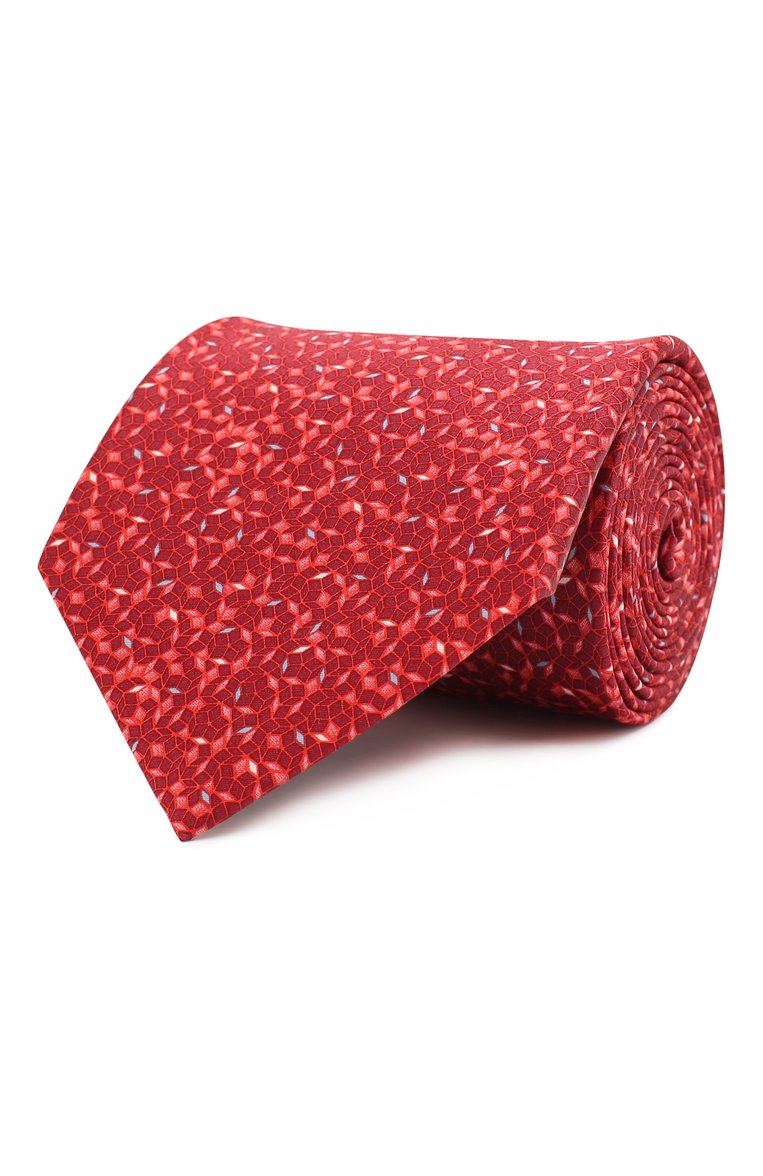 Мужской комплект из галстука и платка LANVIN красного цвета, арт. 4156/TIE SET | Фото 1 (Материал: Шелк, Текстиль; Статус проверки: Проверена категория, Проверено; Нос: Не проставлено)