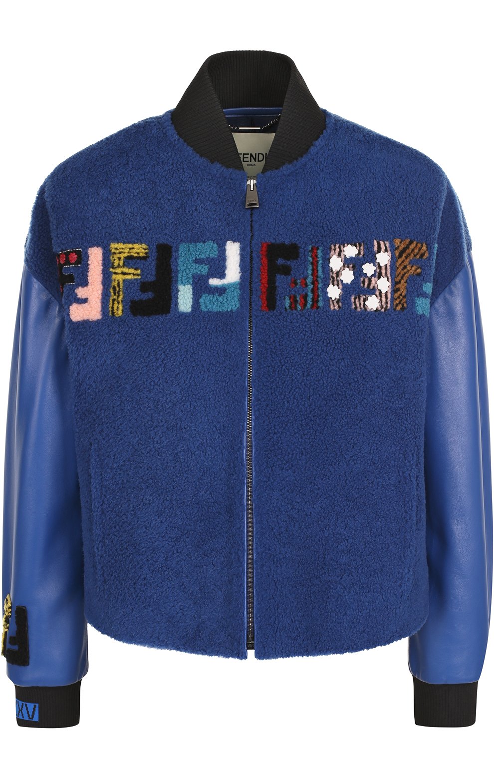 Бомбер из овчины с кожаными рукавами FENDI, арт. FM5160/40R, фото 1