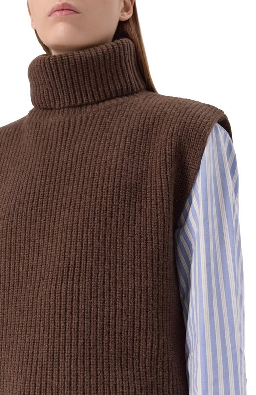 Кашемировый жилет arch4 KNVS20202 Коричневый  KNVS20202 Фото 5