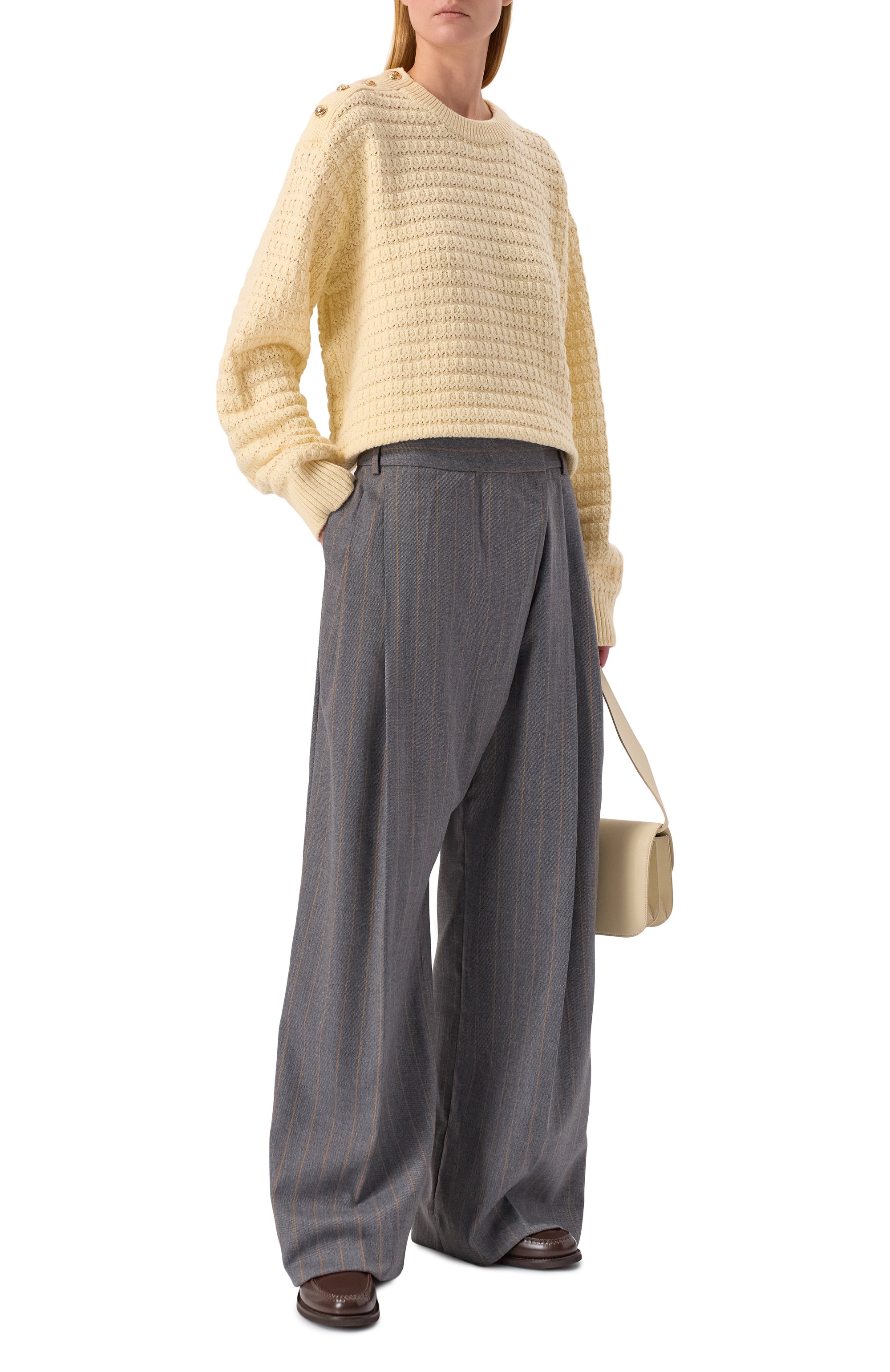 Свитер из шерсти и хлопка GANNI, арт. K2607/2733, фото 2