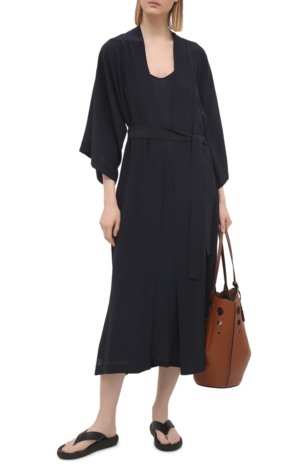 Шелковое платье SHAN темно-синего цвета по цене 49450 руб., арт. 42121-96, фото 2 Шелковое платье SHAN, арт. 42121-96, фото 2