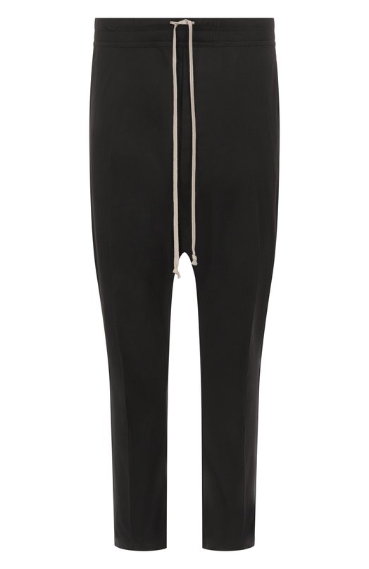 Хлопковые брюки Rick Owens RU02E1380/TE Чёрный RU02E1380/TE