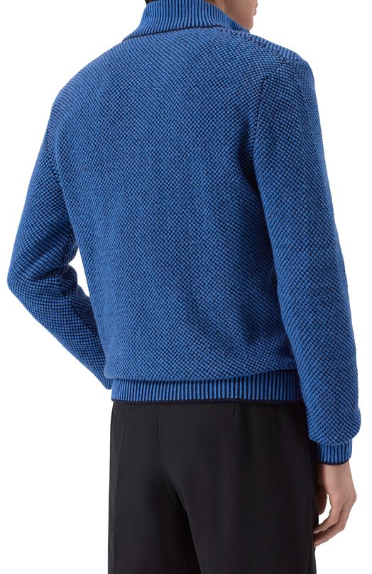 Шерстяной кардиган Kiton UMM072204 Синий  UMM072204 Фото 4