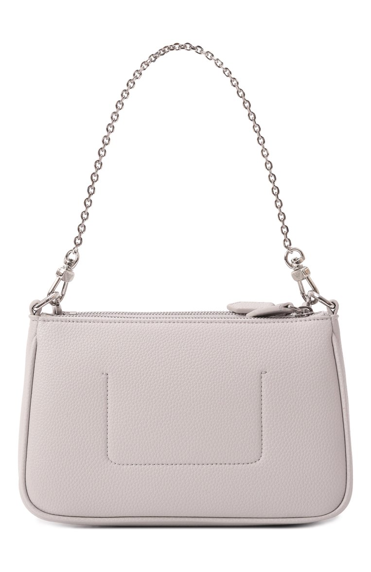 Женская сумка EMPORIO ARMANI светло-серого цвета, арт. EW000540/AF12036 | Фото 6 (Размер: small; Материал: Экокожа; Ремень/цепочка: На ремешке; Автоматизация ТО: Проставлено; Автоматизация состава: Проставлено)
