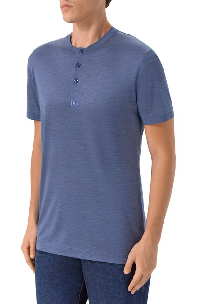 Шелковая футболка-хенли DOLCE & GABBANA, арт. G8QK3Z/G7PG0, фото 3