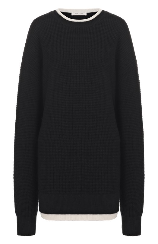 Свитер из шерсти и кашемира Aya Muse AMSS2563 Чёрный AMSS2563