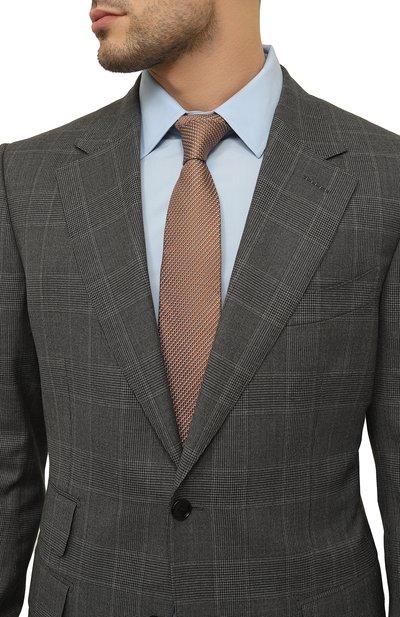 Галстук из шелка и хлопка ALTEA коричневого цвета по цене 11950 руб., арт. 2311351, фото 2 Галстук из шелка и хлопка ALTEA, арт. 2311351, фото 2