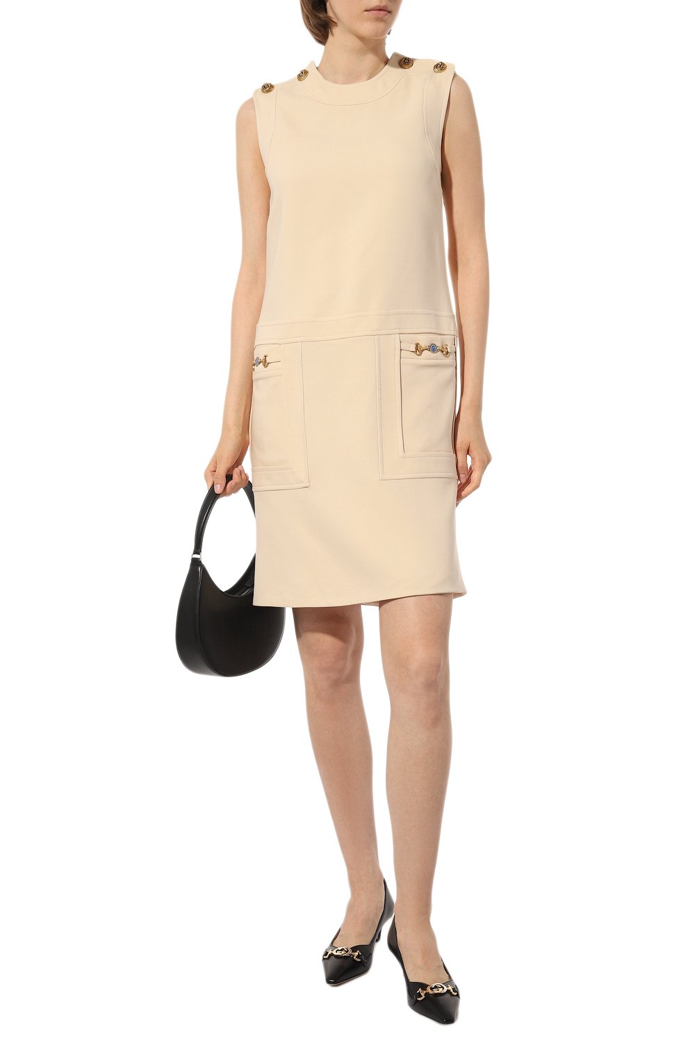 Платье из шелка и шерсти GUCCI, арт. 601911 ZAD88, фото 2