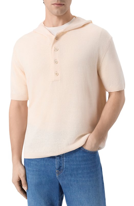 Джемпер изо льна и кашемира MVST 25E/X1P/0/A004/7639 Бежевый  25E/X1P/0/A004/7639 Фото 3