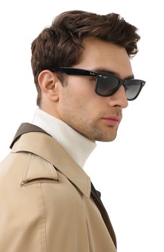 Женские солнцезащитные очки RAY-BAN темно-коричневого цвета, арт. 2140-127771 | Фото 3 (Кросс-КТ: С/з-унисекс; Региональные ограничения белый список (Axapta Mercury): Не проставлено, RU; Нос: Не проставлено; Материал: Пластик; Тип очков: С/з; Оптика Гендер: оптика-унисекс; �Очки форма: Прямоугольные)