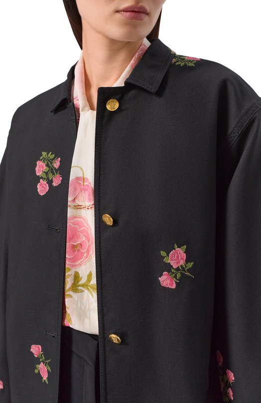 Хлопковая куртка Giambattista Valli 26SSRVCA8001/24GAB Чёрный  26SSRVCA8001/24GAB Фото 5