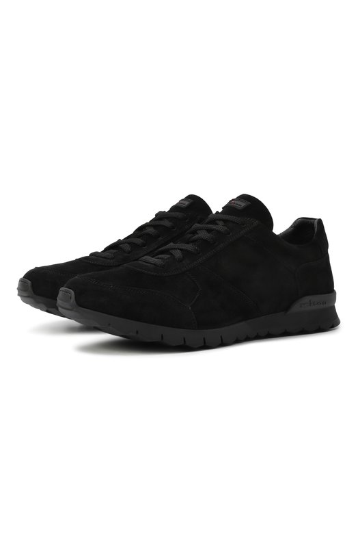 Замшевые кроссовки Kiton USSA114N0010815 Чёрный USSA114N0010815