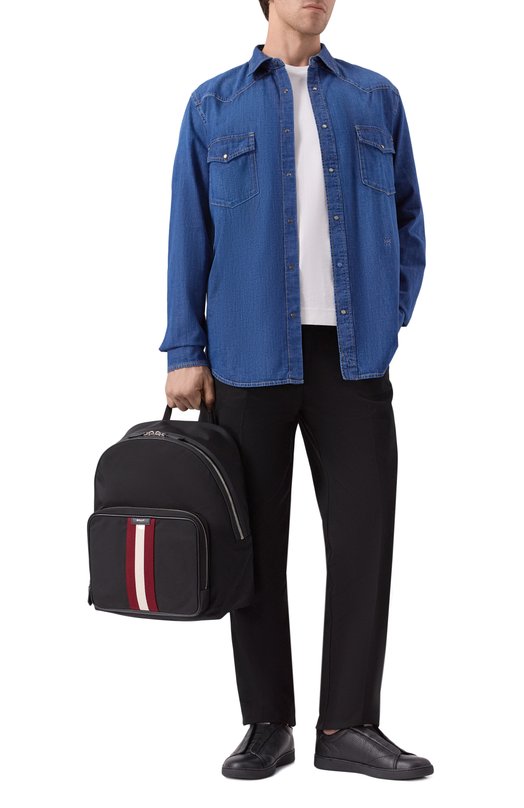 Кожаные кеды Retro Crest Bally MSK0F8/VT029 Чёрный  MSK0F8/VT029 Фото 2