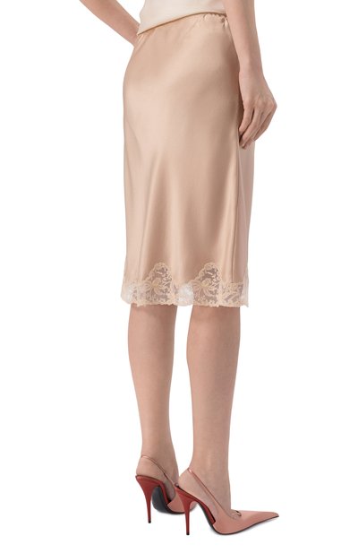 Атласная юбка SAINT LAURENT, арт. 863139/Y001W, фото 4