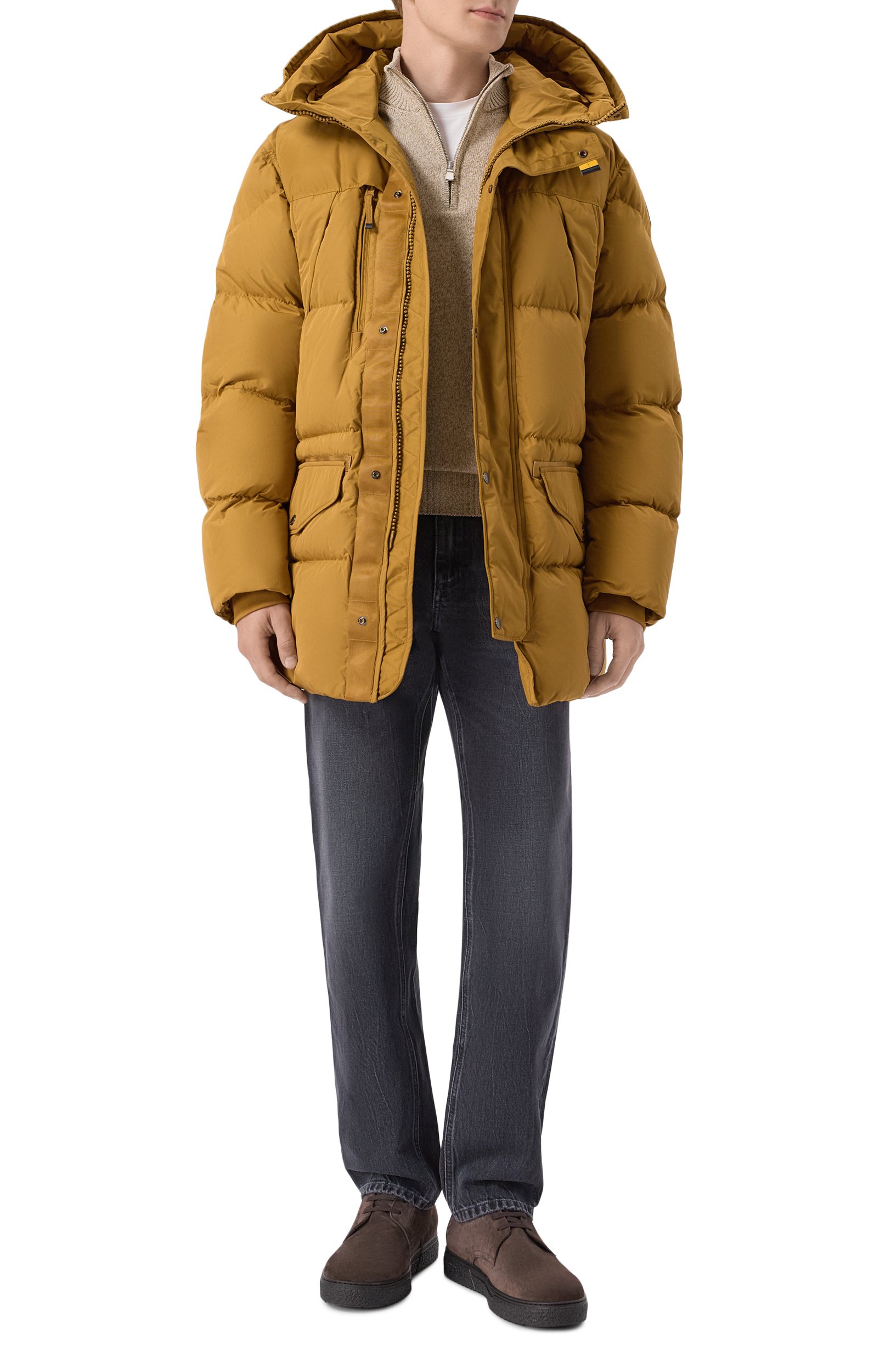 Пуховик PARAJUMPERS светло-коричневого цвета по цене 127500 руб., арт. 26WMPMPUHF03, фото 2 Пуховик PARAJUMPERS, арт. 26WMPMPUHF03, фото 2
