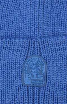 Мужская шерстяная шапка PARAJUMPERS синего цвета, арт. HA12/PLAIN BEANIE | Фото 3 (Материал: Текстиль, Шерсть; Кросс-КТ: Трикотаж)