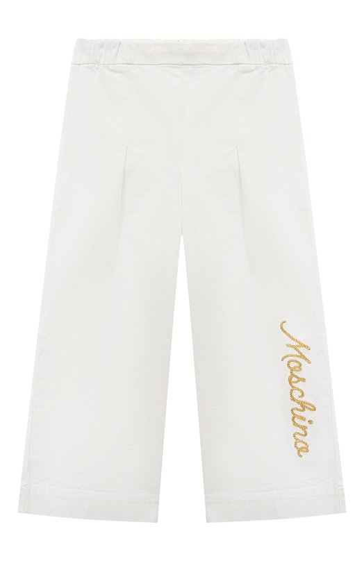 

Хлопковые брюки Moschino, Белый