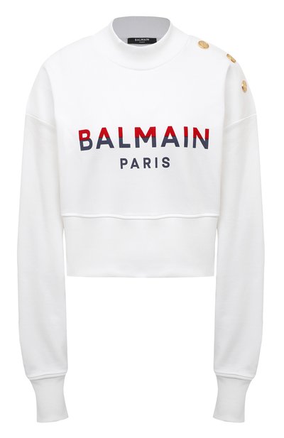 Женский хлопковый свитшот BALMAIN, арт. BF1J0040/BC46