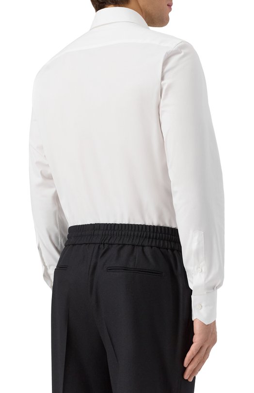 Хлопковая сорочка Zegna 9MS0BA/R904100A9 Белый  9MS0BA/R904100A9 Фото 4