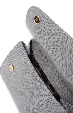 Женская сумка sicily medium DOLCE & GABBANA серого цвета, арт. BB6002/AI742 | Фото 5 (Материал: Натуральная кожа; Размер: medium; Ремень/цепочка: На ремешке)