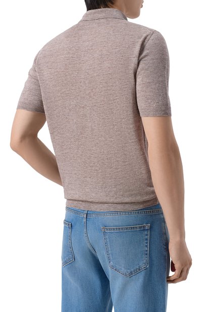 Поло изо льна и шелка CORNELIANI, арт. 27M565/2725134, фото 4