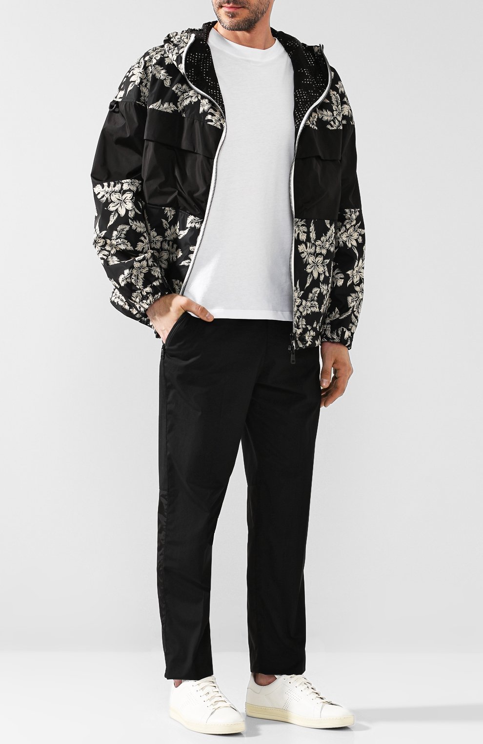 Хлопковые брюки прямого кроя с поясом на резинке MONCLER, арт. D1-091-11403-80-549P5, фото 2