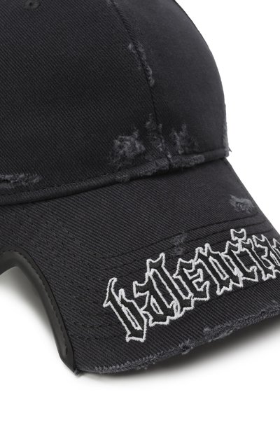 Хлопковая бейсболка BALENCIAGA темно-синего цвета по цене 64850 руб., арт. 834914/410B2, фото 3 Хлопковая бейсболка BALENCIAGA, арт. 834914/410B2, фото 3