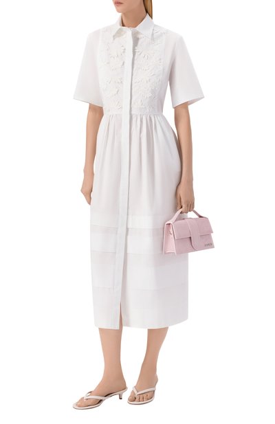 Хлопковое платье P.A.R.O.S.H. белого цвета по цене 94450 руб., арт. D726107/CUB026, фото 2 Хлопковое платье P.A.R.O.S.H., арт. D726107/CUB026, фото 2