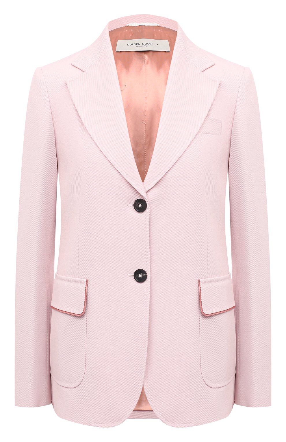 Шерстяной жакет GOLDEN GOOSE DELUXE BRAND светло-розового цвета по цене 87250 руб., арт. GWP00226.P000153, фото 1 Шерстяной жакет GOLDEN GOOSE DELUXE BRAND, арт. GWP00226.P000153, фото 1