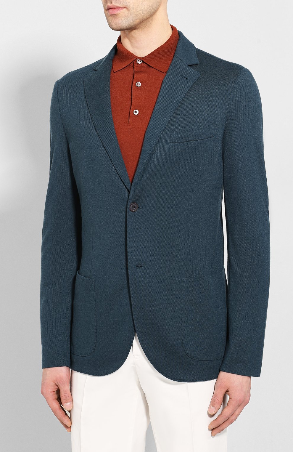 Кашемировый пиджак LORO PIANA синего цвета по цене 311500 руб., арт. FAL0732, фото 3 Кашемировый пиджак LORO PIANA, арт. FAL0732, фото 3