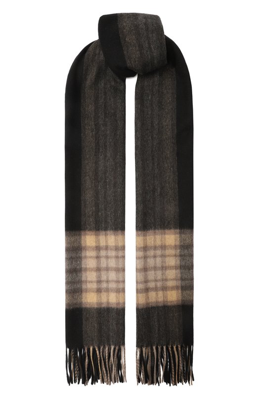 Кашемировый шарф Kiton USCIACK0254H05 Чёрный USCIACK0254H05