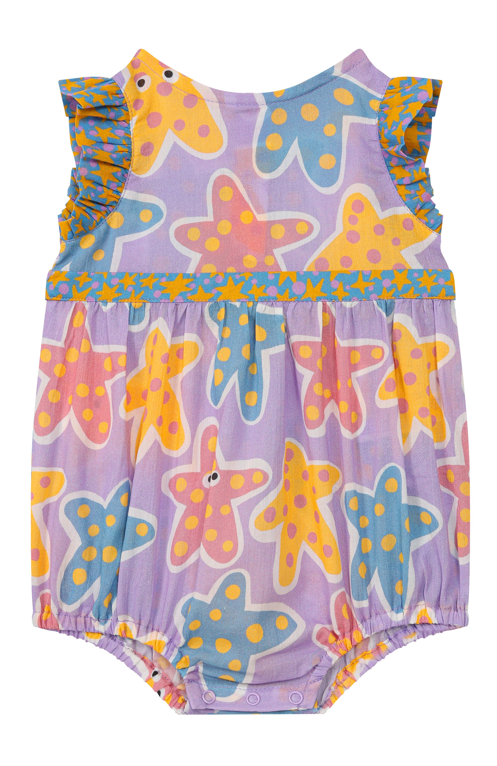 Хлопковый песочник STELLA MCCARTNEY сиреневого цвета по цене 13450 руб., арт. TYA032, фото 1 Хлопковый песочник STELLA MCCARTNEY, арт. TYA032, фото 1