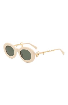 Женские солнцезащитные очки JACQUEMUS кремвого цвета, арт. LES LUNETTES PRALU 0FF WHITE | Фото 1 (Региональные ограничения белый список (Axapta Mercury): Не проставлено; Нос: Не проставлено; Материал: Пластик; Тип очков: С/з; Оптика Гендер: оптика-женское; Очки форма: Овальные)