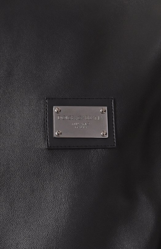 Кожаный бомбер Dolce & Gabbana G9ZY5L/HULR0 Чёрный  G9ZY5L/HULR0 Фото 6