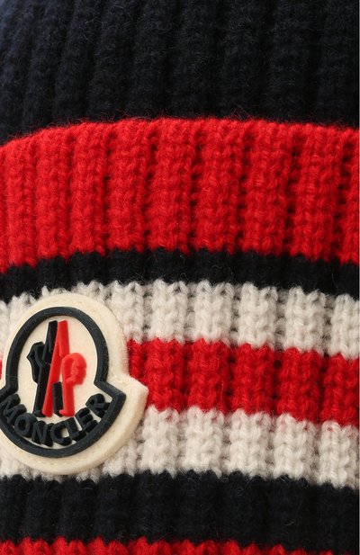Шапка из шерсти и кашемира MONCLER темно-синего цвета по цене 33800 руб., арт. G2-091-3B000-33-M1127, фото 3 Шапка из шерсти и кашемира MONCLER, арт. G2-091-3B000-33-M1127, фото 3
