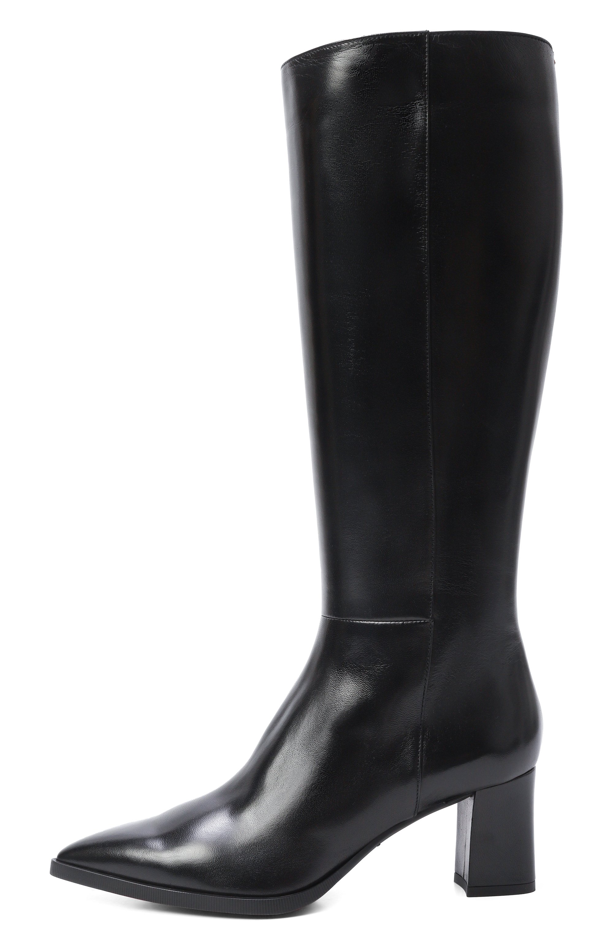 Кожаные сапоги SANTONI черного цвета по цене 162000 руб., арт. WSEG71881PC4HVGB, фото 4 Кожаные сапоги SANTONI, арт. WSEG71881PC4HVGB, фото 4