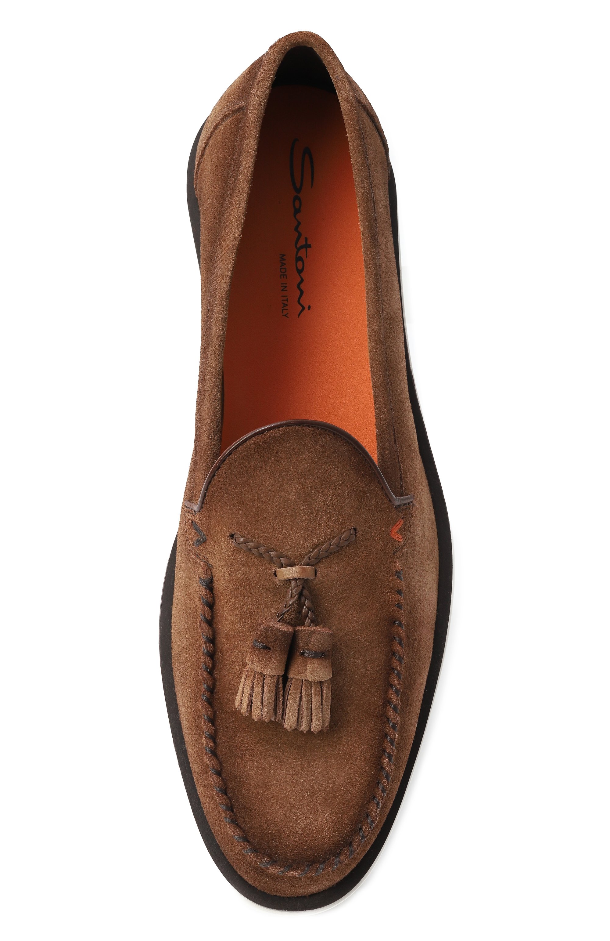 Замшевые лоферы detroit SANTONI, арт. MGDG19037BIBSRVR, фото 6