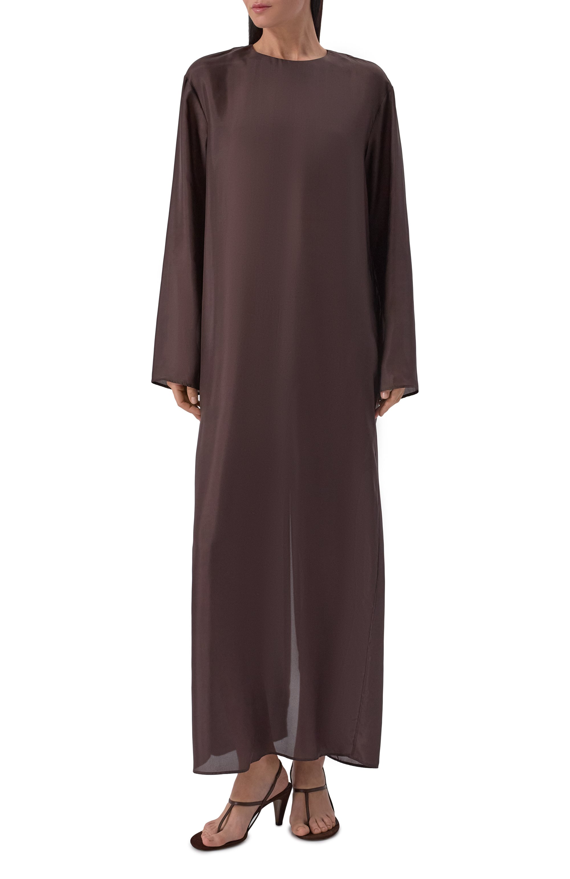 Шелковое платье AGREEG коричневого цвета по цене 110000 руб., арт. 14020434, фото 3 Шелковое платье AGREEG, арт. 14020434, фото 3