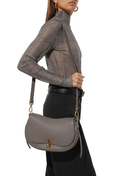 Сумка magie soft medium COCCINELLE серого цвета по цене 42700 руб., арт. E1PQR180301, фото 2 Сумка magie soft medium COCCINELLE, арт. E1PQR180301, фото 2