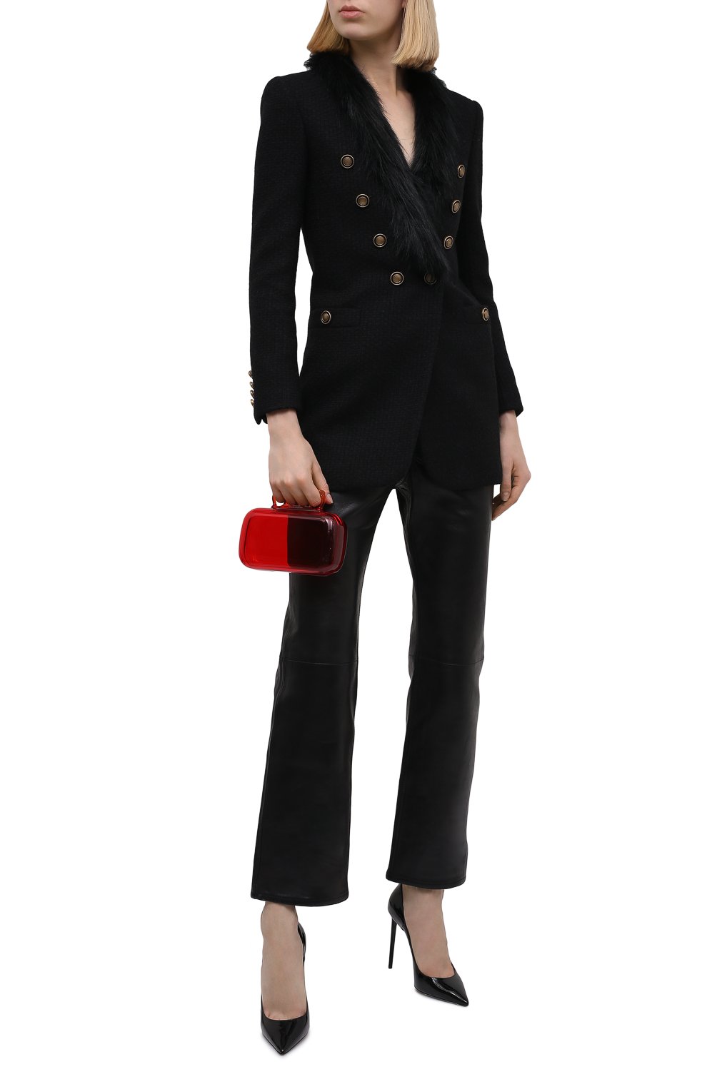 Клатч knuckle ALEXANDER MCQUEEN красного цвета по цене 181000 руб., арт. 657182/JA903, фото 3 Клатч knuckle ALEXANDER MCQUEEN, арт. 657182/JA903, фото 3