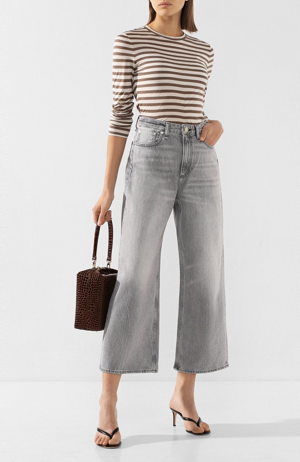 Джинсы RAG AND BONE серого цвета по цене 27250 руб., арт. WDD19H2646D3PL, фото 2 Джинсы RAG AND BONE, арт. WDD19H2646D3PL, фото 2