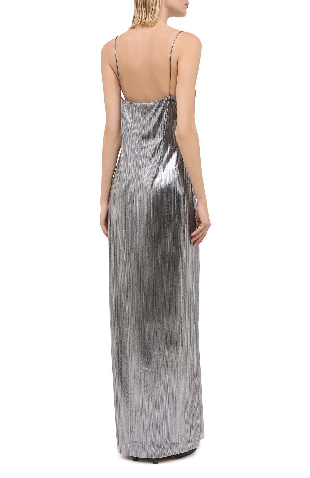 Платье VETEMENTS серебряного цвета по цене 109000 руб., арт. WAH21DR901 2607/SILVER, фото 4 Платье VETEMENTS, арт. WAH21DR901 2607/SILVER, фото 4