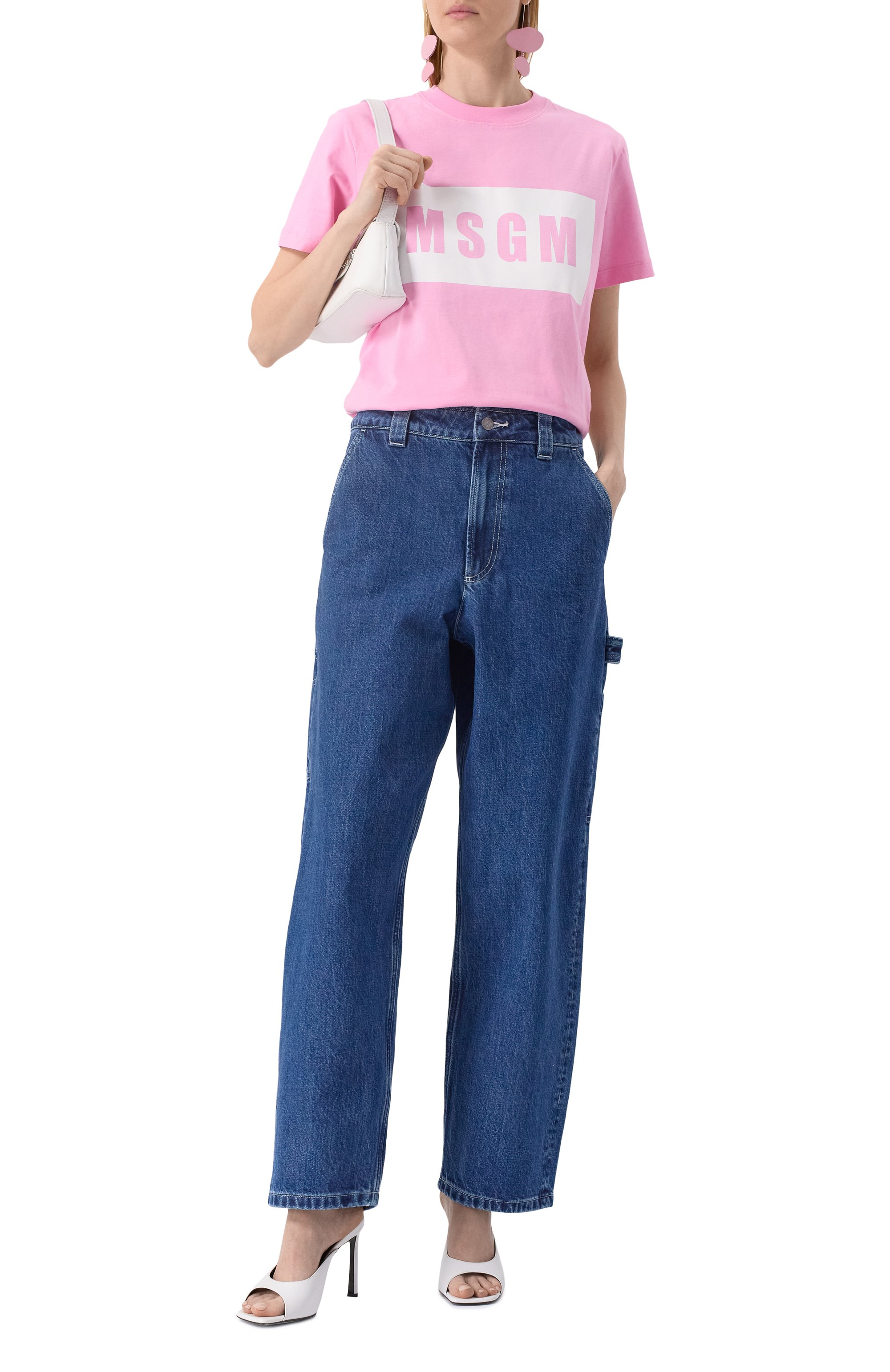 Хлопковая футболка MSGM, арт. 2000MDM520 200002, фото 2