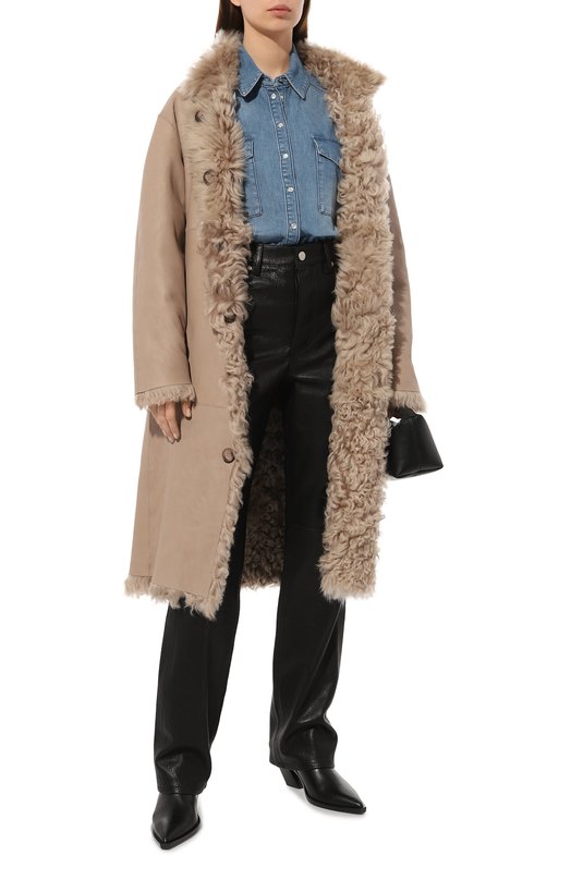 Двусторонняя дубленка из овчины Chaud Studio TIGRADOCOAT22 Бежевый  TIGRADOCOAT22 Фото 2