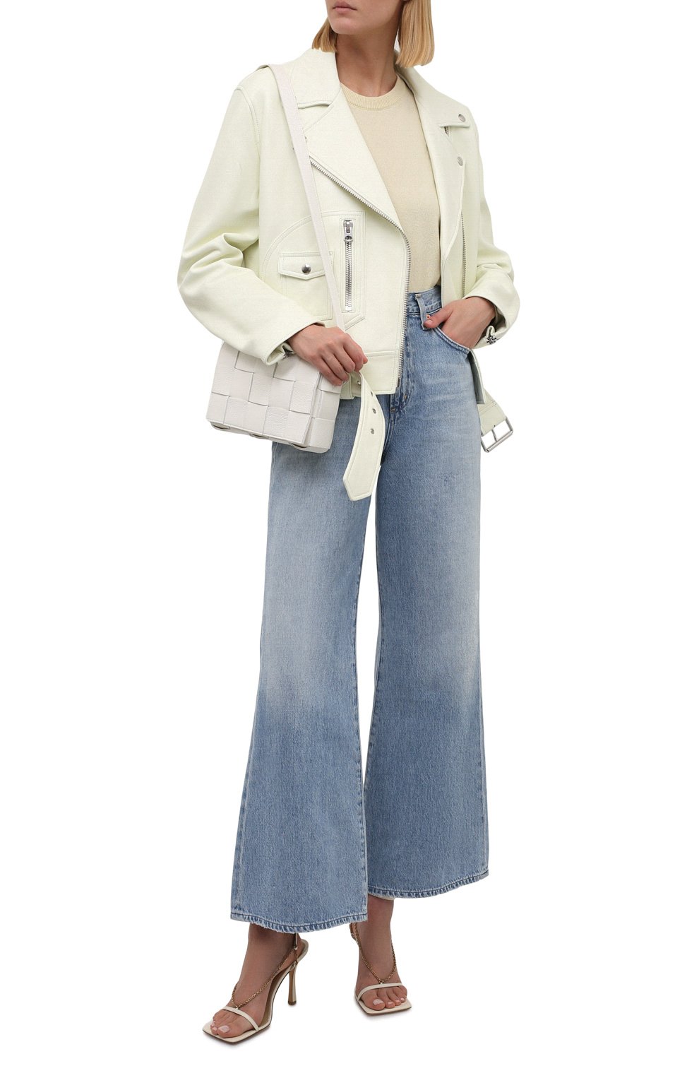 Кожаная куртка ACNE STUDIOS кремового цвета по цене 219000 руб., арт. A70066, фото 2 Кожаная куртка ACNE STUDIOS, арт. A70066, фото 2