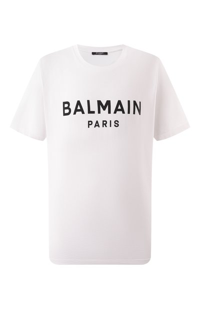 Мужская хлопковая футболка BALMAIN, арт. EH1EG010/BB73