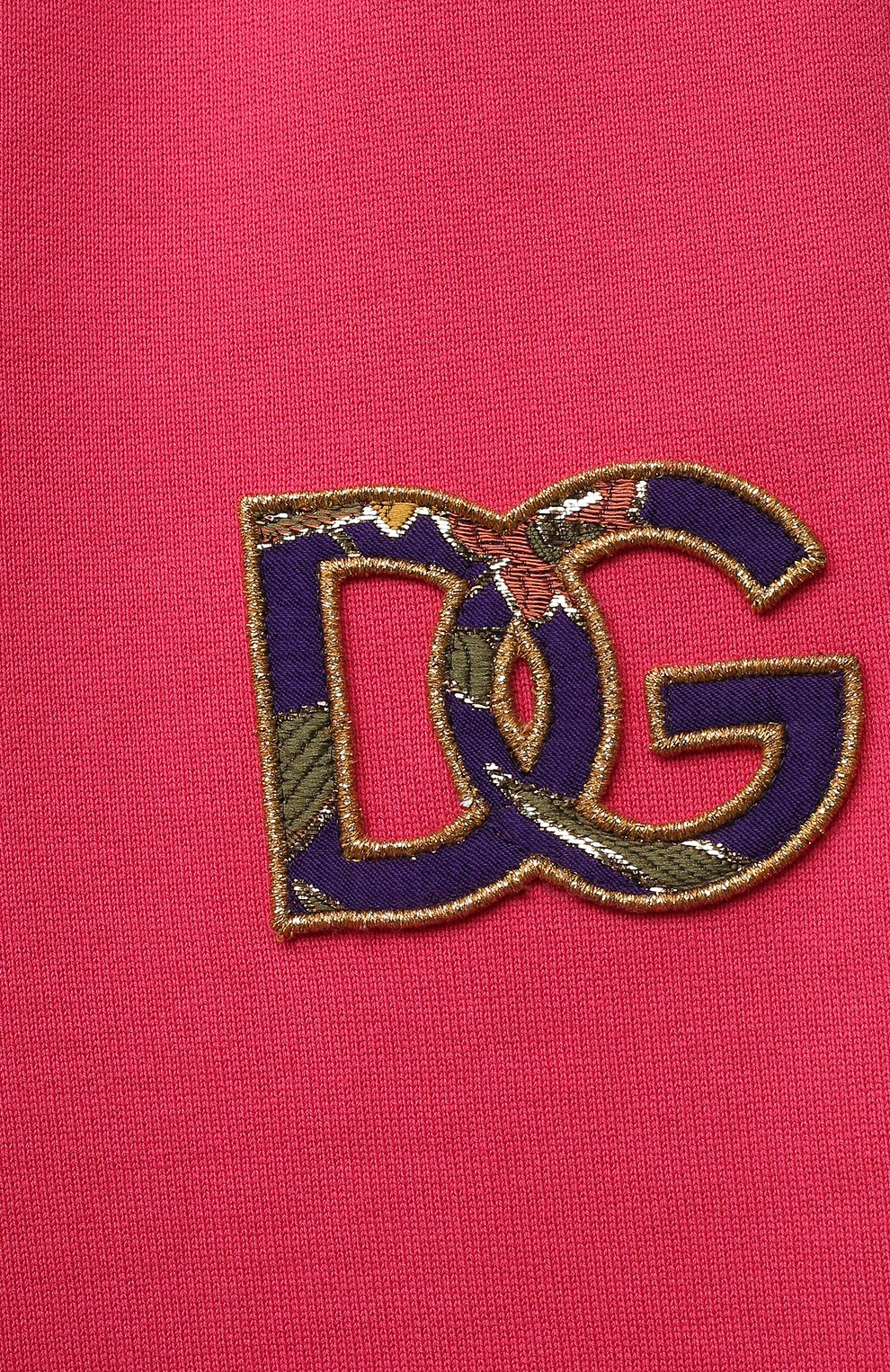 Хлопковые джоггеры DOLCE & GABBANA фуксия цвета по цене 42900 руб., арт. L5JP8R/G7CGJ/8-14, фото 3 Хлопковые джоггеры DOLCE & GABBANA, арт. L5JP8R/G7CGJ/8-14, фото 3